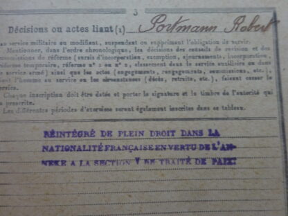 Lot livret militaire, carte LFC, carte combattant RÉSERVÉ (CD) – Image 10