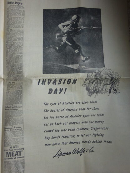 Oregon journal 6 june 1944 D Day – Image 4