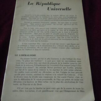 Brochure la République universelle de Adrien Arcand