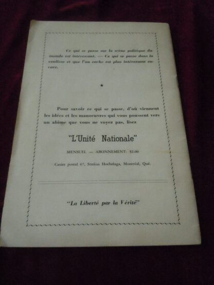 Brochure la République universelle de Adrien Arcand – Image 2