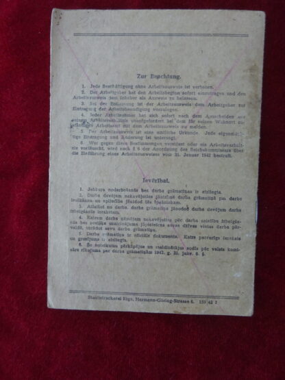 Arbeitausweis Lettonie – Image 3