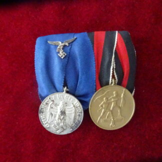 Barrette médailles 4 ans de service Luftwaffe et et annexion des sudètes
