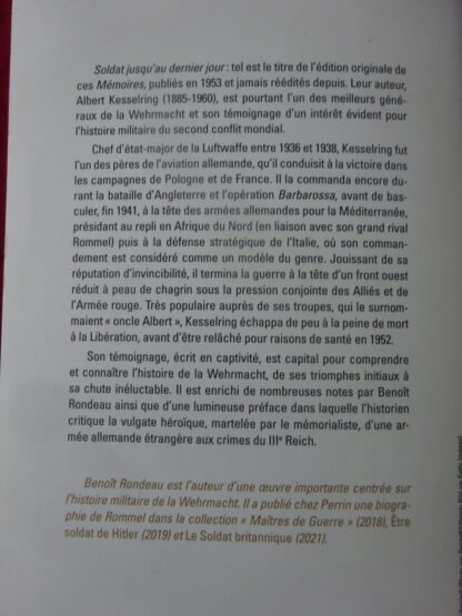 Livre mémoires d'Albert Kesselring – Image 2