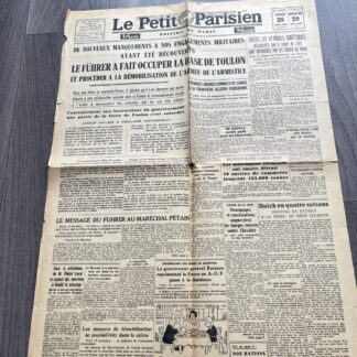 Le Petit Parisien numéro du 28 et 29 novembre 1942