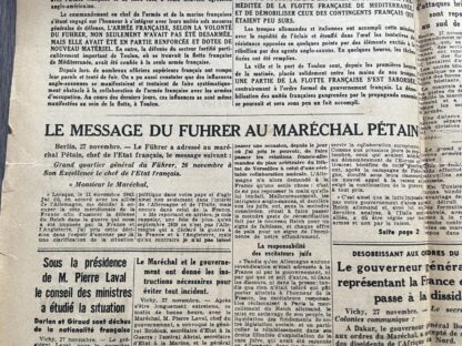 Le Petit Parisien numéro du 28 et 29 novembre 1942 – Image 3