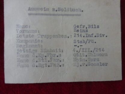 Soldbuch Luftwaffe – Image 11