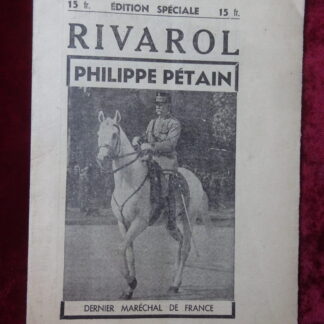 Hebdomadaire Rivarol numéro spécial mort de Philippe Pétain
