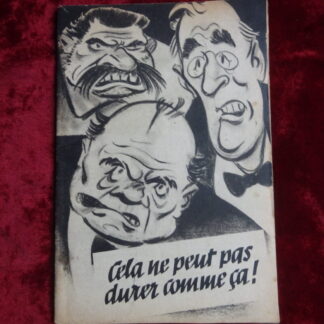 Brochure de propagande allemande en francais 1941