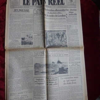 Quotidien Le Pays Réel numéro 18 oct 1940 Léon Degrelle