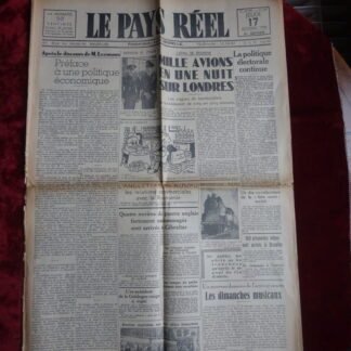 Quotidien Le Pays Réel numéro 17 oct 1940 Léon Degrelle
