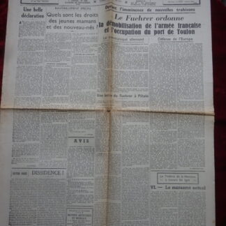 Le Pays Réel - Léon Degrelle - numéro du 20 novembre 1942