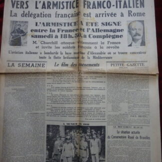 Le Soir numéro du 21 juin 1940
