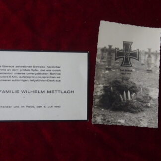 Faire part décès soldat allemand