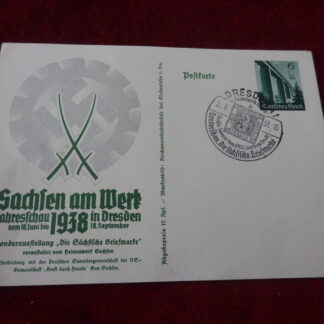 Carte postale Sachsen am Werk 1938
