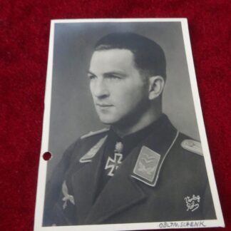 Carte postale Oberleutnant Schenk