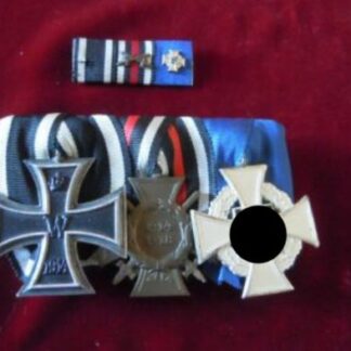 Barrette 3 médailles avec rappel